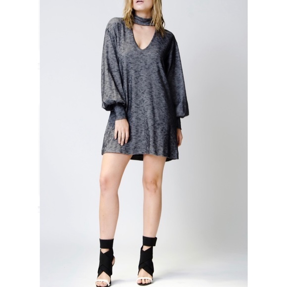 Hanover Cutout Dress Black Ribbed - Picture 2 of 9